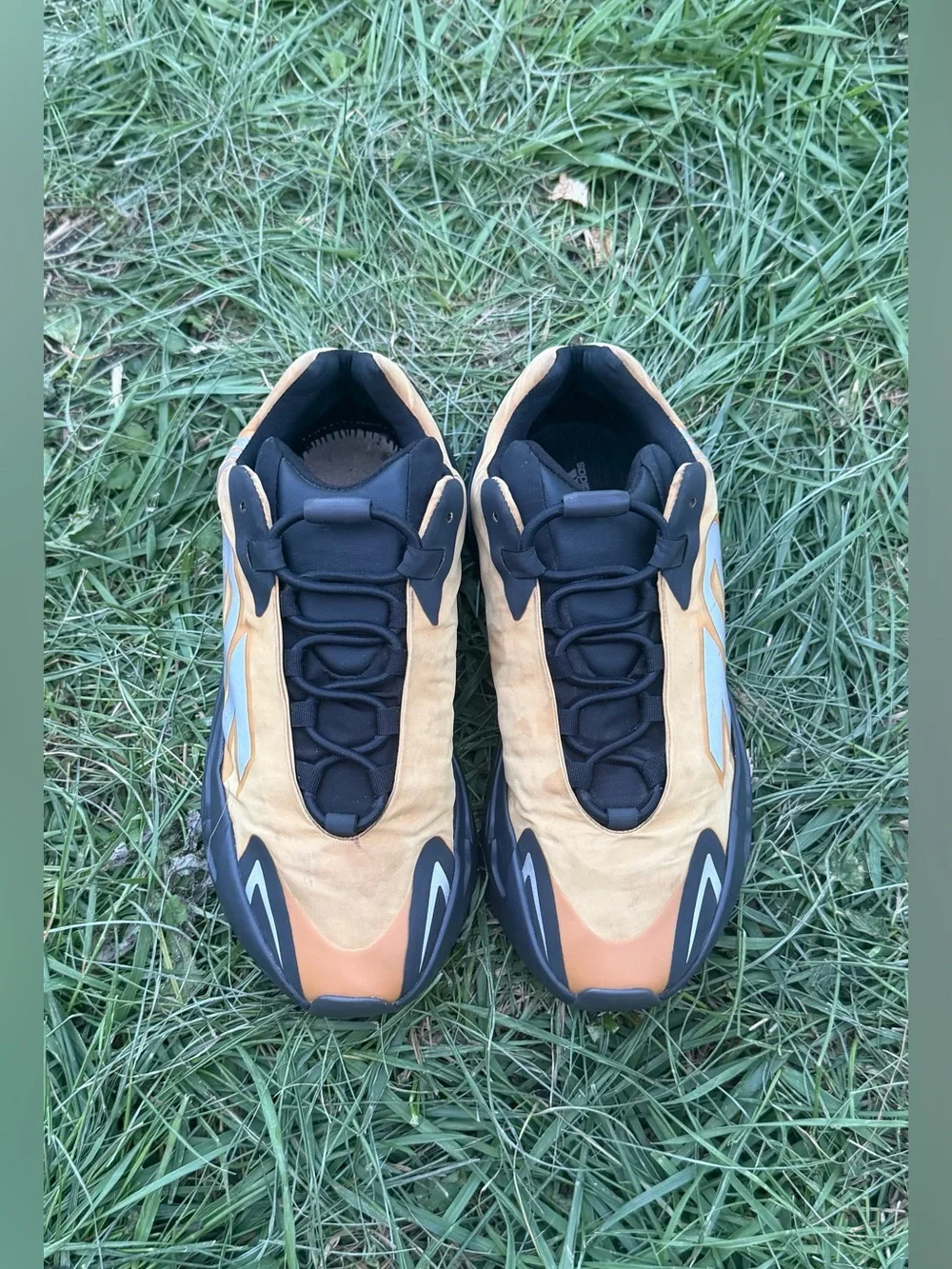adidas Men's Chunky Sneakers in Tan, Black and Orange